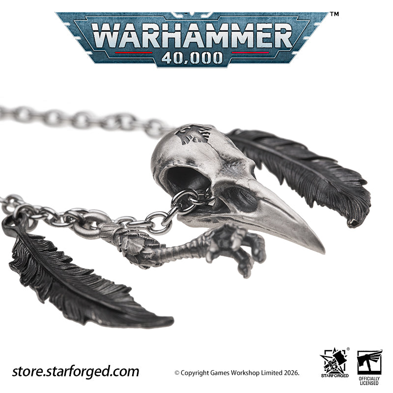 Starforged Warhammer 40K Space Marines Raven Guard The Black Wings of Deliverance Necklace Pendant Men's Fashion Jewelry Sterling Silver