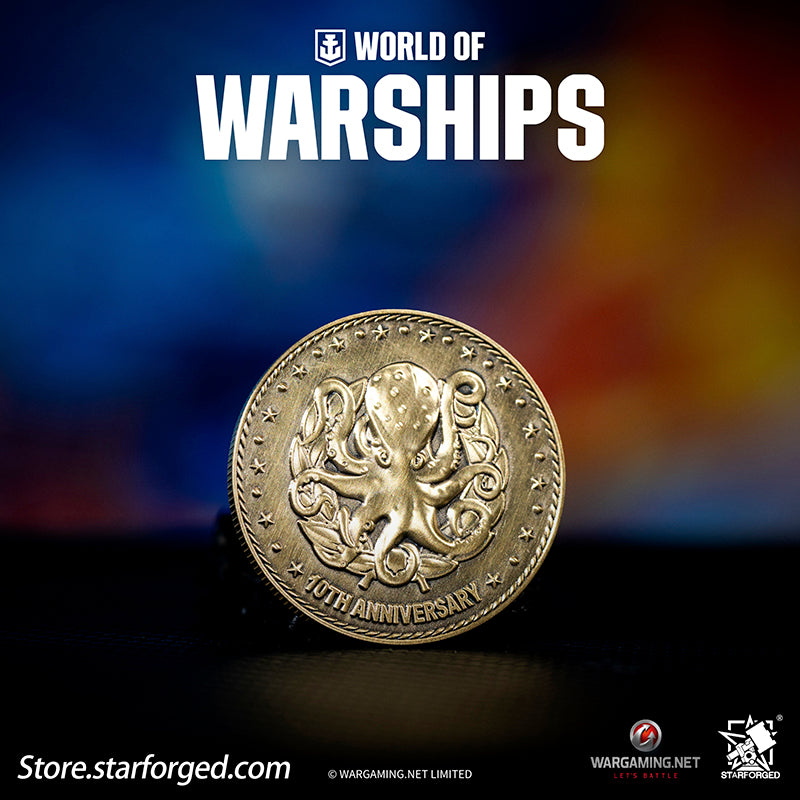Starforged World of Warships WOWS 10th Anniversary Collectible Coin Game Peripherals Wargaming License