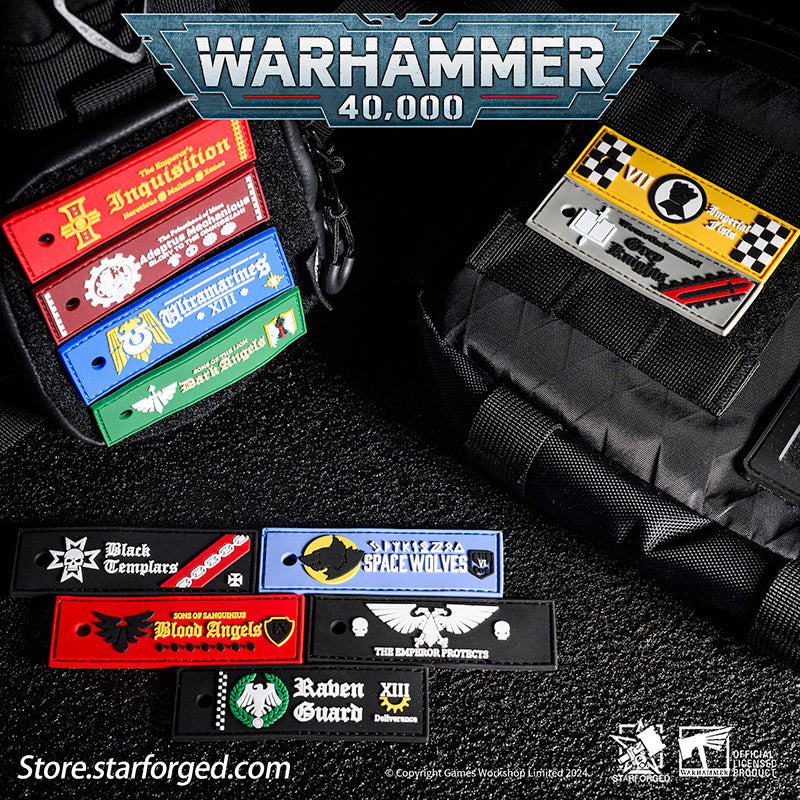 Starforged lmperial Armed Forces Morale Patches Velcro Warhammer 40K WH40 Space Wolves & Dark Blood Angels Other