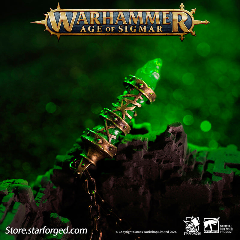 Starforged Age of Sigmar Skaven Warpstone  Copper Necklace Game Peripherals Warhammer Pendant