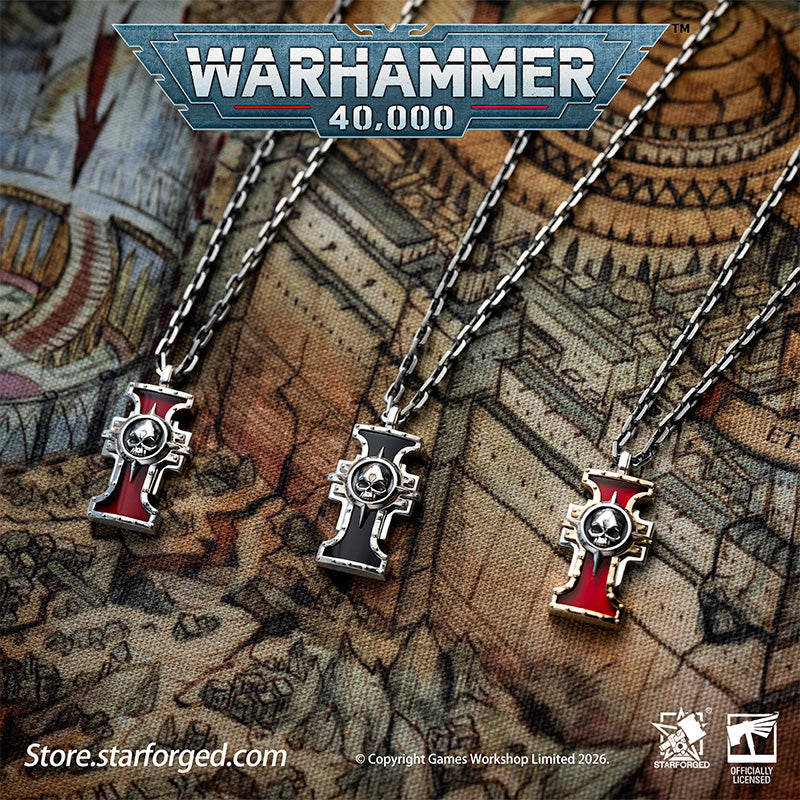 Starforged Warhammer 40K The Imperium of Man Inquisition Seal of the Holy Ordos Silver Pendant Game Merchandise Warhammer Gifts Fashion Accessories