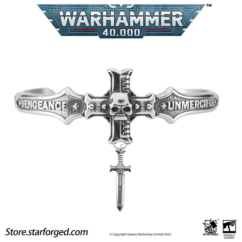 Starforged Warhammer 40K Black Templars Emperor's Champion Bracelet Men's Vintage Fashion Trends Wristband Other