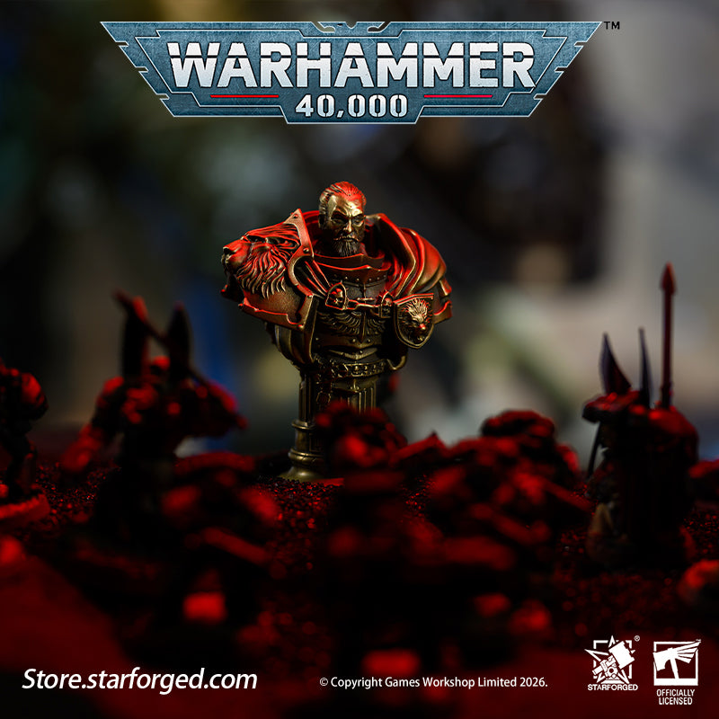 Starforged Warhammer 40K Dark Angel  Lion El'Jonson Bronze Bust Seal Wax  & Coin Set Other