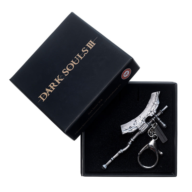 Starforged DARK SOULS III Dragonslayer Greatshield & Dragonslayer Greataxe Keychain Accessories Game Merchandise Officially Authorized Dragonslayer GreatshieldMelted iron shield that once formed part of the Dragonslayer Armour.The shield offers high protection to lightning, which the Dragonslayer commanded as his own, and its Skill has faint echoes of the Dragonslayer's own fighting style.Dragonslayer GreataxeMelted iron greataxe that once formed part of the Dragonslayer Armour.Thickly imbued with the power