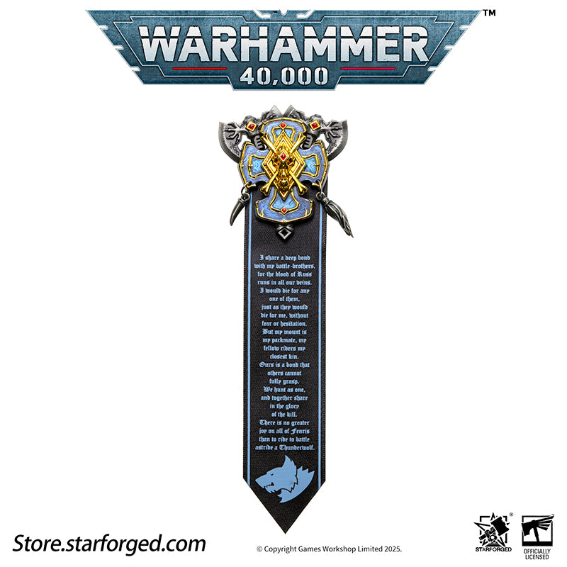 Starforged Warhammer 40K Space Wolves Honour Badge Of Great Wolves Seal Badge The Space Wolves - also known as the "Wolves of Russ", the "Rout", or the "Vlka Fenryka" in their native tongue - are the VI Legion, sired by the Primarch Leman Russ. During the Great Crusade, they served as the Emperor's executioners and scourge, striking terror into the hearts of His enemies.These "wolf-born" warriors are infamous across the Imperium for their savagery in battle and contempt for authority - including the Codex A
