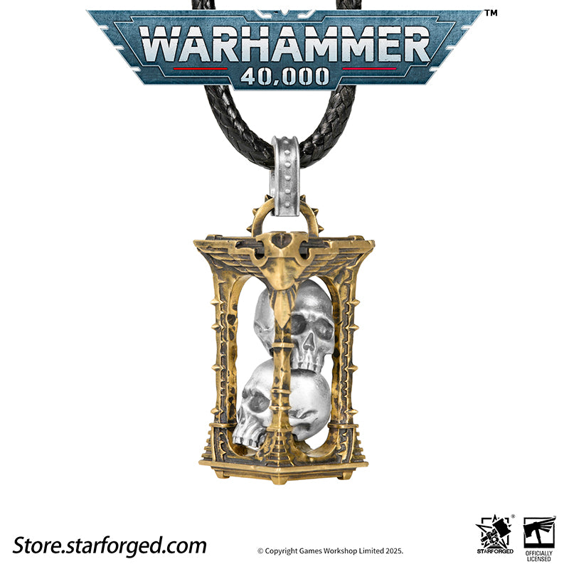 Starforged Warhammer 40K Imperium of Man Skull Shrine Necklace Men's Jewelry Accessories