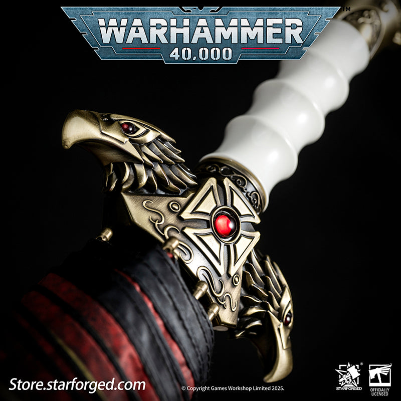 Starforged Warhammer 40K Adeptus Custodes Misericordia Umbrella Men's Accessories Birthday Gift Other The Misericordia is the signature shortblade wielded by the Adeptus Custodes. Each neophyte who ascends to the ranks of the Emperor's chosen is bestowed this mastercrafted blade - a weapon as elegant as it is lethal. Wrought in auric alloys and luna silver, its haft is perfectly balanced to its bearer's grip, while its machine-spirit commands molecular disruption fields capable of breaching even Terminator 