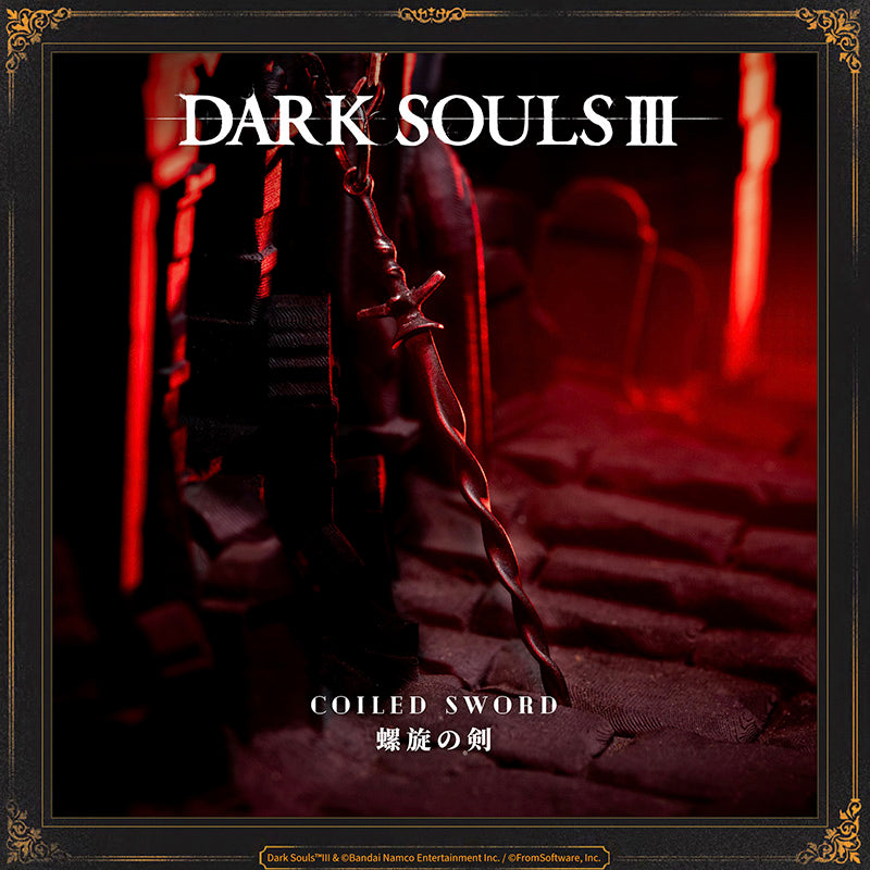 Starforged DARK SOULS III Coiled Sword Pendant Soul of Cinder Game Merchandise Officially Authorized Sword missing from the shrine bonfire.Cannot be equipped as a weapon.Thrust into the shrine bonfire to restore its power and enable travel between bonfires.This sword is only bequeathed to chosen ash, as judged by the Iudex, who awaits the arrival of ash as a scabbard.
