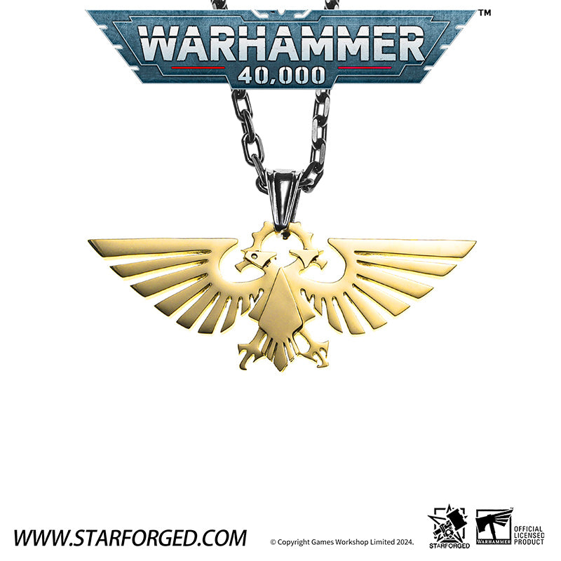 Starforged Warhammer 40000 Imperial Aquila WH40 Men's Stainless Steel