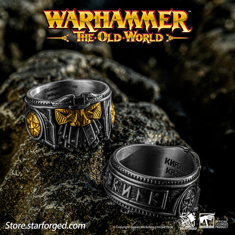 Starforged Duardin Ironbreaker Rune Ring Warhammer the Old World  Men's fashion accessories