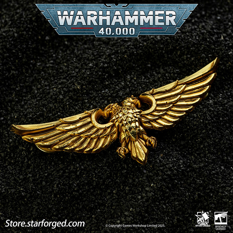 In the war-torn galaxy, the Aquila and the Imperial Skull are symbols every citizen of the Imperium knows well.

It is said that the twin heads of the Aquila represent Terra and Mars, while one eye gazes into the future and the other looks upon the past. The Imperium wages an eternal war for survival across the stars, and for humanity, the Aquila stands as the last beacon of hope in the darkness. The rule of Terra is not kind, and the Imperial regime is far from benevolent—yet only beneath the golden wings 