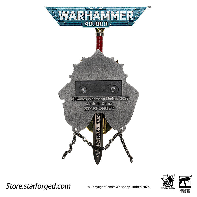 Starforged Black Templars Sword Brethren Crusade Shield Warhammer 40K Brooch Pin Badge