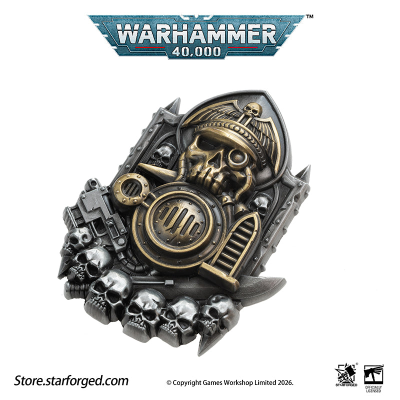 Starforged Warhammer 40K Astra Militarum Scroll Seal (Armageddon “Old One Eye” Honor Badge) Men's Fashion Accessories Armageddon is burning  The endless hordes of Orks press in without cease, and the defenders of the Imperium stand on the brink of collapse. Only one man could pull this world back from the fate of annihilation.  The Second War for Armageddon was a massive WAAAGH! launched by the Ork Warlord Ghazghkull Mag Uruk Thraka. Imperial command faltered under poor leadership