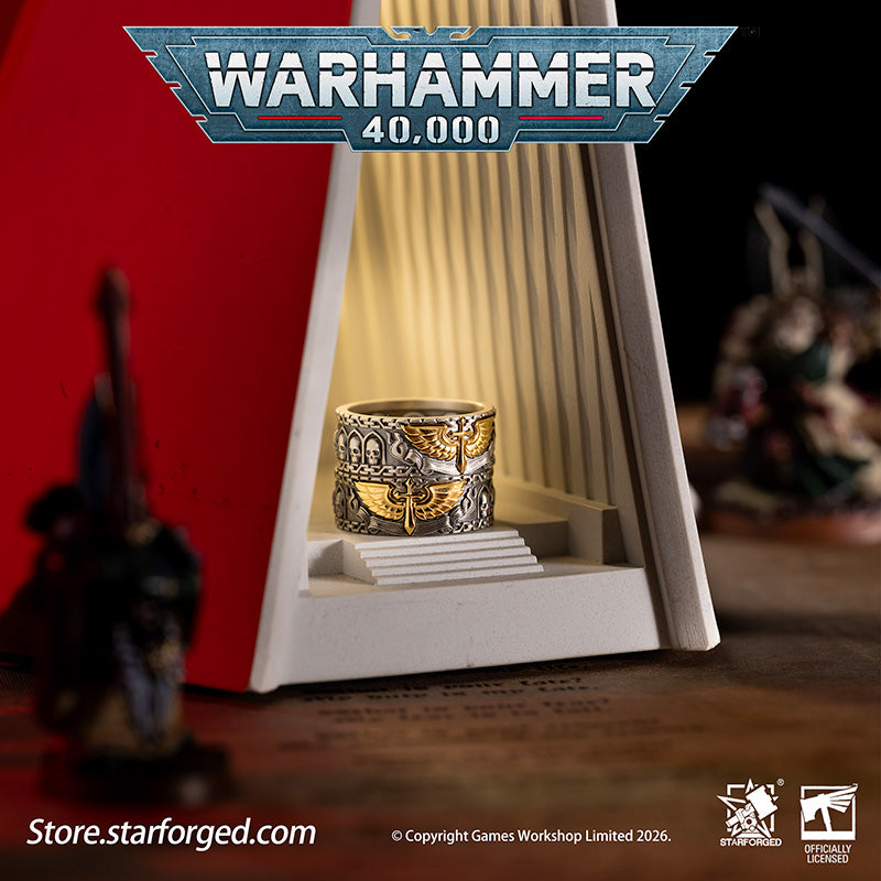 Starforged Warhammer 40K Dark Angels Space Marines Sons of Caliban Ring Accessories Game Merchandise Warhammer Gifts Fashion Accessories The Watchers in the Dark are a distinct race dwelling aboard the Rock, the Dark Angels mobile fortress-monastery.&nbsp; Small of stature and robed in long vestments, they possess an innate gift to ward off daemonic entities of Chaos, an affinity akin to the rare, enigmatic Untouchables who nullify surrounding warp energies.