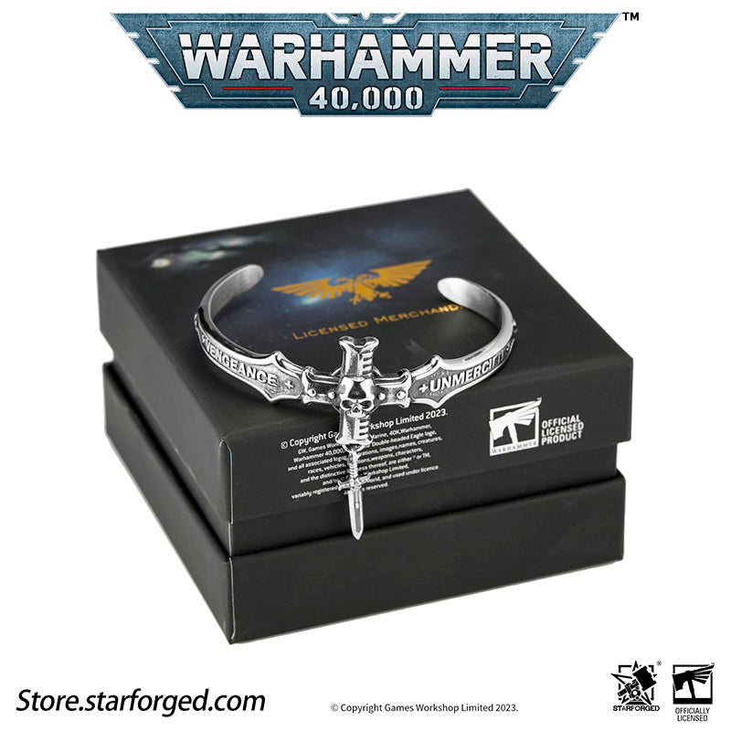 Starforged Warhammer 40K Black Templars Emperor's Champion Bracelet Men's Vintage Fashion Trends Wristband Other