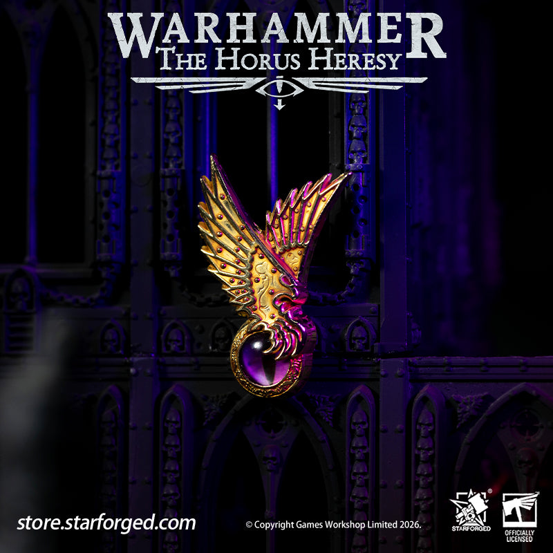Starforged Warhammer 30K Chaos Space Marine Emperor's Children Phonecian's Favour Armourial Pin Warhammer Gifts Fashion Accessories The Emperor's Children were the III Legion of the twenty original Space Marine Legions, also known after their fall as the Lords of Profligacy. Their Primarch is Fulgrim. One of the nine legions that betrayed the Emperor during the Horus Heresy, they became Chaos Space Marines. 