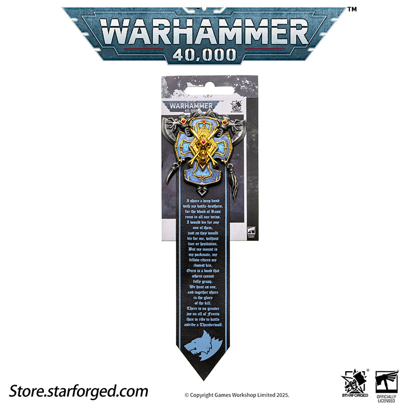 Starforged Warhammer 40K Space Wolves Honour Badge Of Great Wolves Seal Badge The Space Wolves - also known as the "Wolves of Russ", the "Rout", or the "Vlka Fenryka" in their native tongue - are the VI Legion, sired by the Primarch Leman Russ. During the Great Crusade, they served as the Emperor's executioners and scourge, striking terror into the hearts of His enemies.These "wolf-born" warriors are infamous across the Imperium for their savagery in battle and contempt for authority - including the Codex A