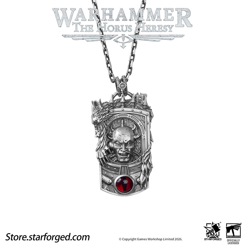 Starforged Warhammer 30K The Horus Heresy Horus Character Pendant Silver Necklace Men's Fashion Jewelry