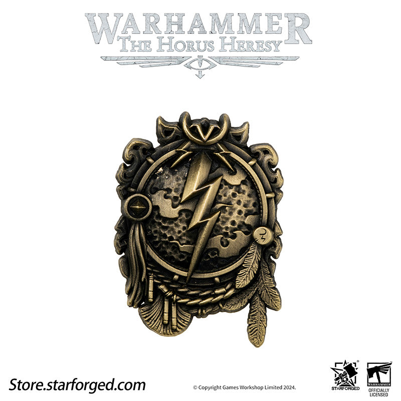 Starforged Warhammer Horus Heresy Burning  Galaxy Legion Insignia Pin Badge Brooch 30K Men's Jewelry