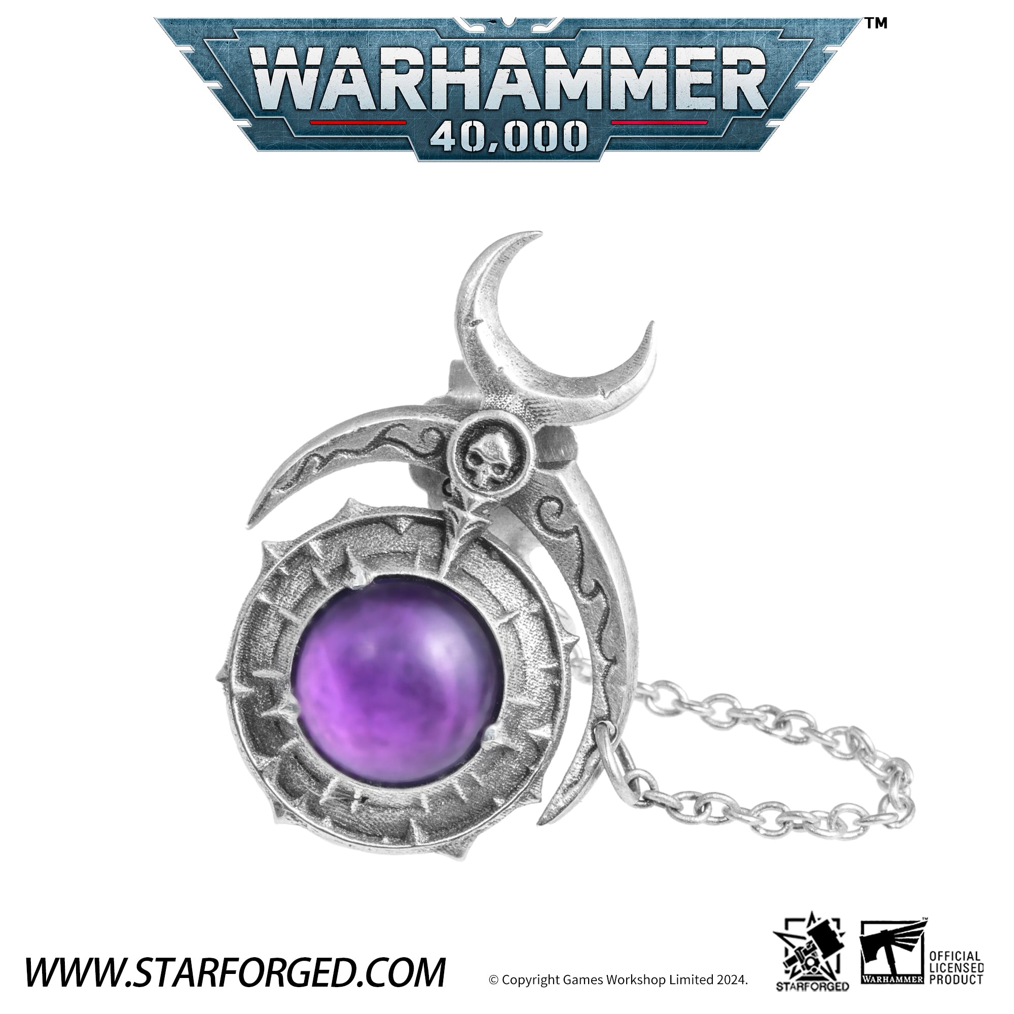 Starforged Warhammer 40K Fane of Slaanesh Earring Chaos Space Marine Men‘s Jewelry Accessories