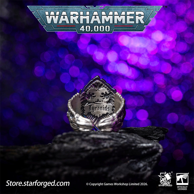Starforged Warhammer 40K Tyranids Carapace Ring Accessories Game Merchandise Warhammer Gifts Fashion Accessories