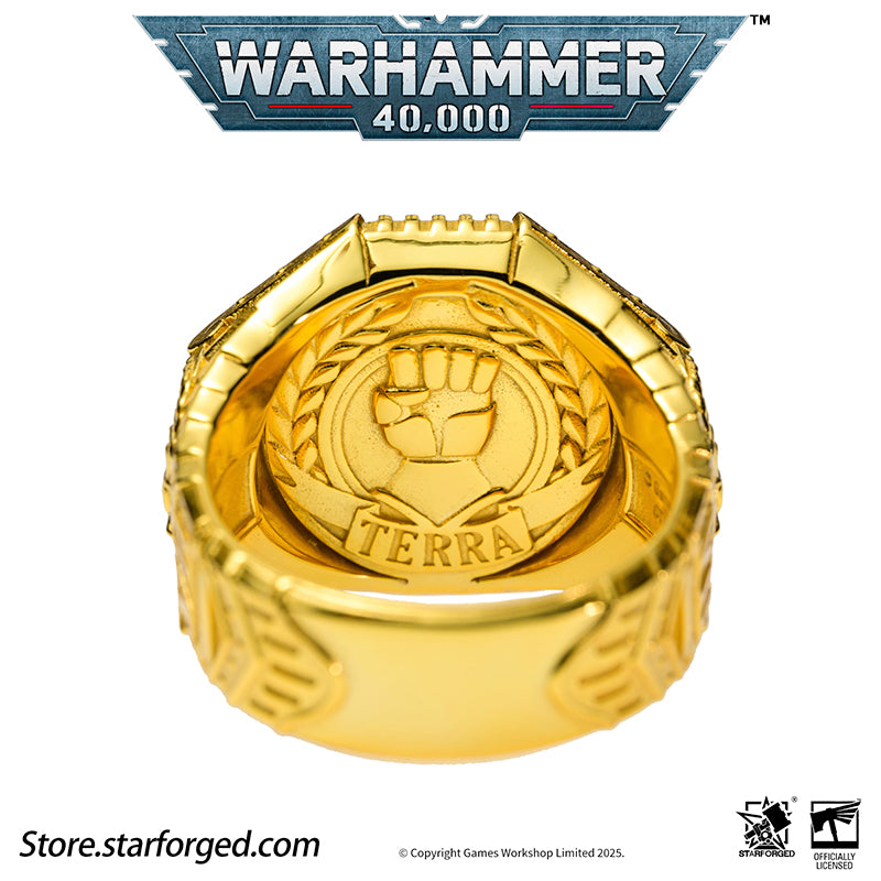 Starforged Warhammer 40K The Sigil Ring of Dorn Imperial Fists Silver Ring Accessories Jewelry The Imperial Fists were the VIIth Legion of the original Astartes, and in the ten millennia since the Horus Heresy, they remain the only Space Marine Chapter honored with permanent garrison rights on Holy Terra itself.The sons of Dorn inherited their Primarch's unyielding character - steadfast, refusing defeat, and ever willing to plunge into the bloodiest battles against the fiercest foes. Masters of fortificatio