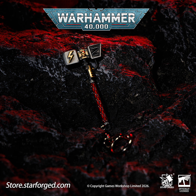 Starforged Warhammer 40000 Thunder hammer & Thunderhead KeyChain Space Marines Astartes WH40 Jewelry