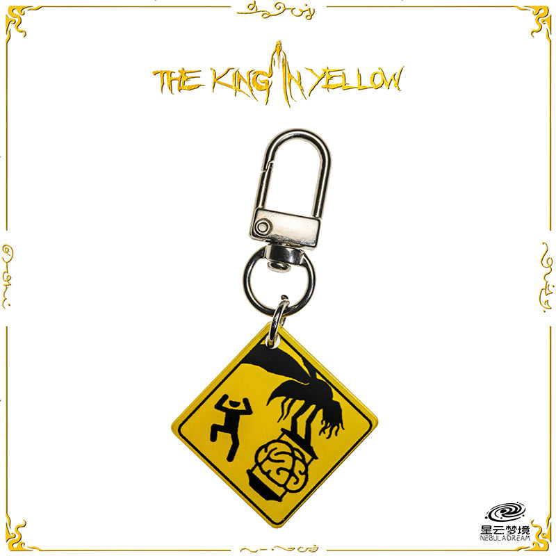 Starforged Cthulhu Mythos “WATCH OUT!” The King in Yellow Story Themed Keychain Christmas Gifts