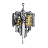 Starforged Grey Knights Exorcism Scripture Warhammer 40K Gold Paved Sterling Silver Necklace