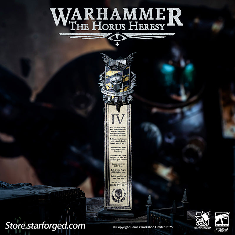 Starforged Warhammer 40K 4th Legion Iron Warriors Honour Badge Of Warsmith Seal Badge The history of the IVth Legion traces back to the final days of the Unification Wars on Terra. Created as part of the Emperor's grand design, the Iron Warriors rapidly expanded during the conflicts, their gene-seed demonstrating remarkable adaptability that allowed the Legion to swiftly integrate new recruits and resources - forming the unyielding foundation for the Great Crusade.