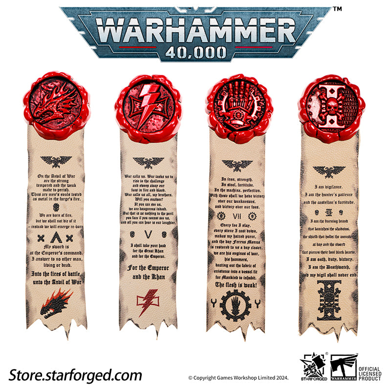 Warhammer Scripture Starforged Warhammer 40K Purity Seals Salamanders & Deathwatch White S