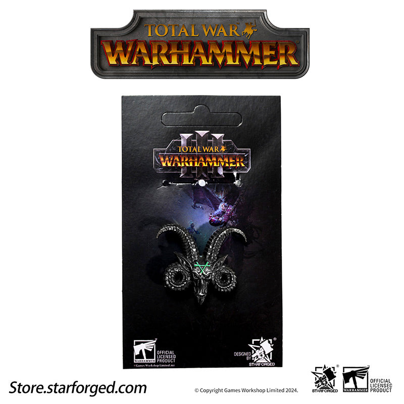 Total War III Warhammer Emblem of the Horned Rat Pin Badge Skaven Faction Race Badge Emblem