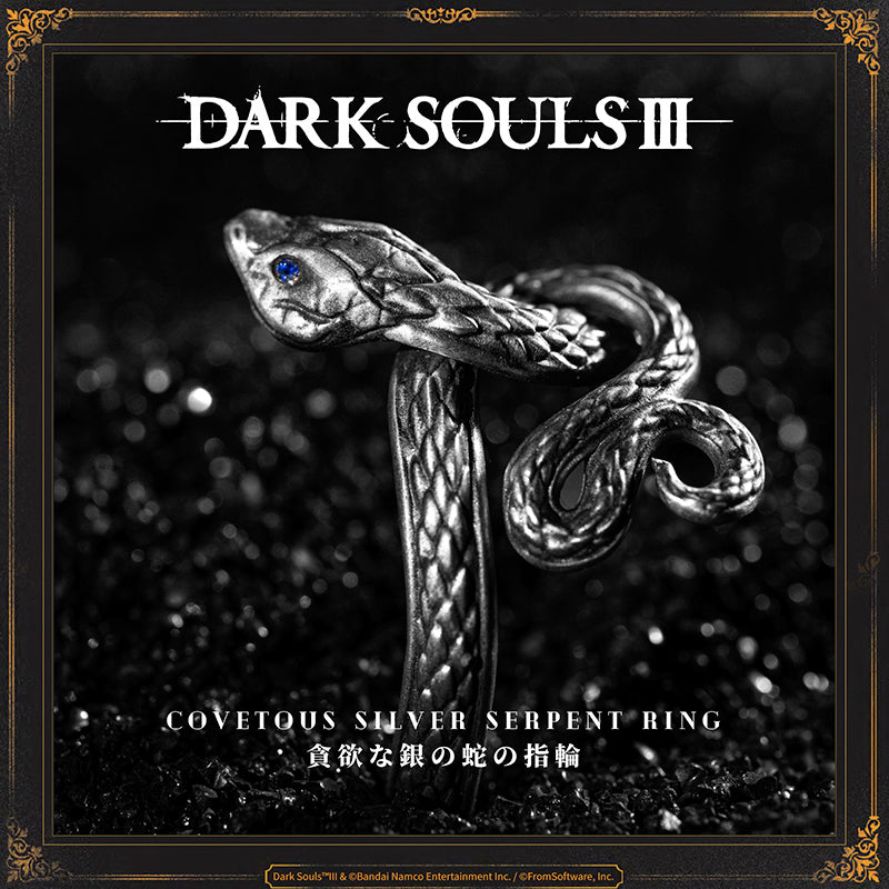 Starforged  Covetous Silver Serpent Ring Dark Souls Fashion Sterling Silver Ring Holiday Gift  Game Props