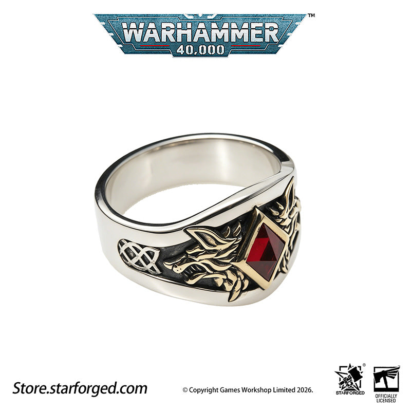 Warhammer 40K Space Wolves Ring of Leman Russ Wolf King Memorial Ring Starforged
