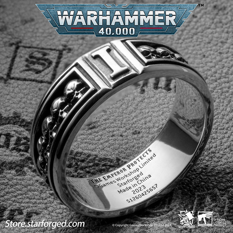 Starforged Insignia Aquilon Imperium of Man Warhammer Imperial Aquila Ring Silver