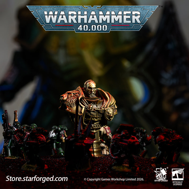 Starforged Warhammer 40K Dark Angel  Lion El'Jonson Bronze Bust Seal Wax  & Coin Set Other