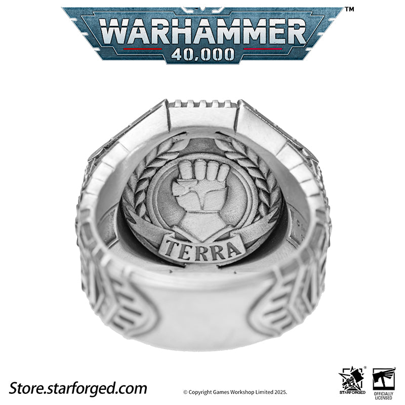Starforged Warhammer 40K The Sigil Ring of Dorn Imperial Fists Silver Ring Accessories Jewelry The Imperial Fists were the VIIth Legion of the original Astartes, and in the ten millennia since the Horus Heresy, they remain the only Space Marine Chapter honored with permanent garrison rights on Holy Terra itself.The sons of Dorn inherited their Primarch's unyielding character - steadfast, refusing defeat, and ever willing to plunge into the bloodiest battles against the fiercest foes. Masters of fortificatio