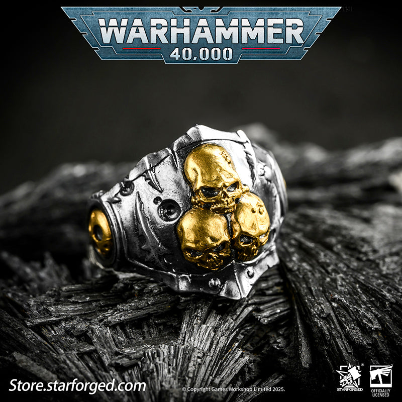 Starforged Warhammer 40K Ring of the Plague Dominus Death Guard Sliver Rings Accessories Jewelry The Death Guard were the XIV Astartes Legion, gene-sons of Mortarion. Once loyal sentinels of the Imperium, they turned against the Emperor during the galaxy-shattering Horus Heresy.For ten millennia since, they have stalked the stars as Nurgle's Chosen - living vessels of countless pestilences, silently spreading death and corruption across worlds. 