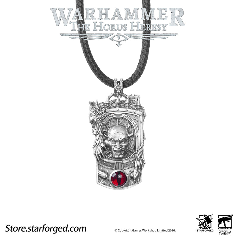 Starforged Warhammer 30K The Horus Heresy Horus Character Pendant Silver Necklace Men's Fashion Jewelry