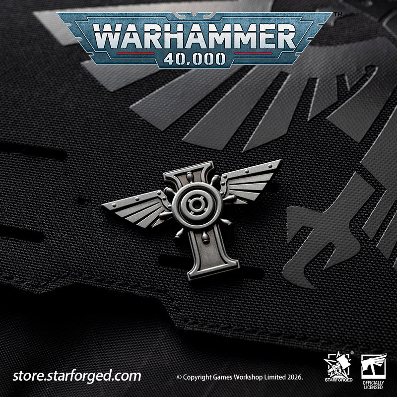 Warhammer 40K Peripheral Products Navis Imperialis Brooch Silver Pin Badge Starforged