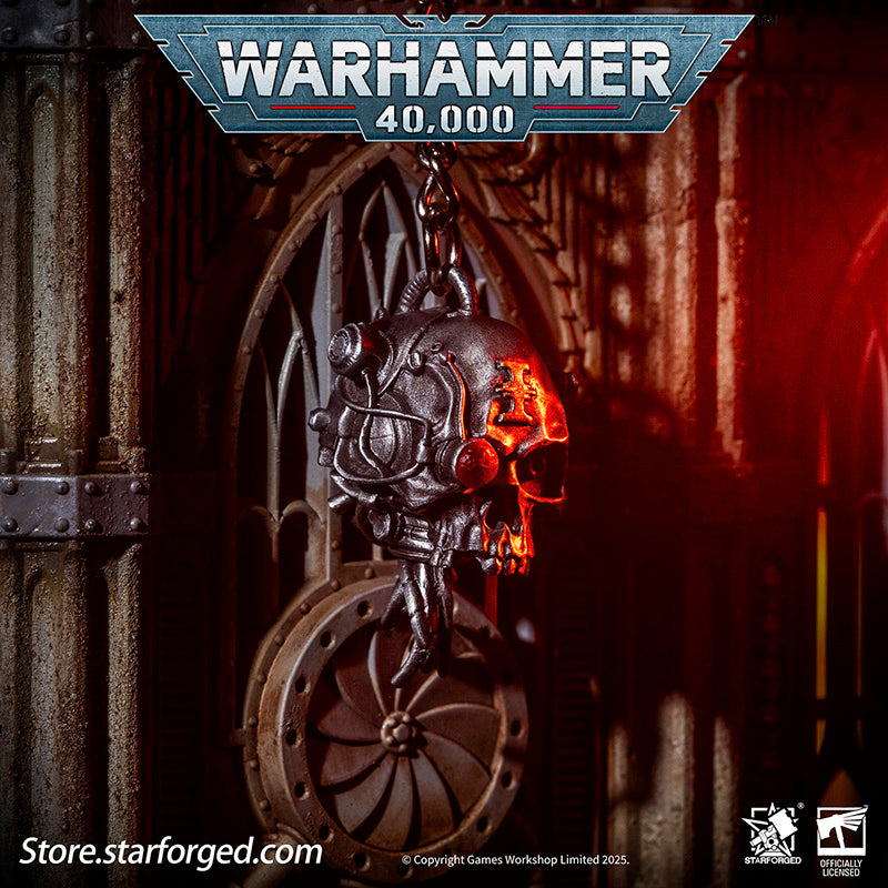 Starforged Warhammer 40K Adeptus Mechanicus Servo-Skull Keychain Men's Jewelry Accessories The skull symbolizes not only sacrifice but also the purity of humanity. The flesh of traitors, heretics, and xenos often deviates greatly from that of true humans, with one of the most distinct variations lying in their skulls.It is for this reason that the skull serves as an emblem of human purity and the sacrifices made to defend it. Throughout the Imperium—from the Walls of Martyrs to skull insignias—it reminds al