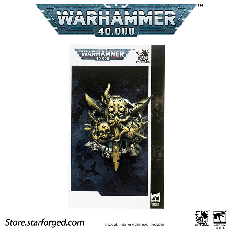 Starforged Warhammer 40K Lords of the Immaterium The Chaos Gods Mark of Ruinous Powers Pin Badge Men's Jewelry Accessories