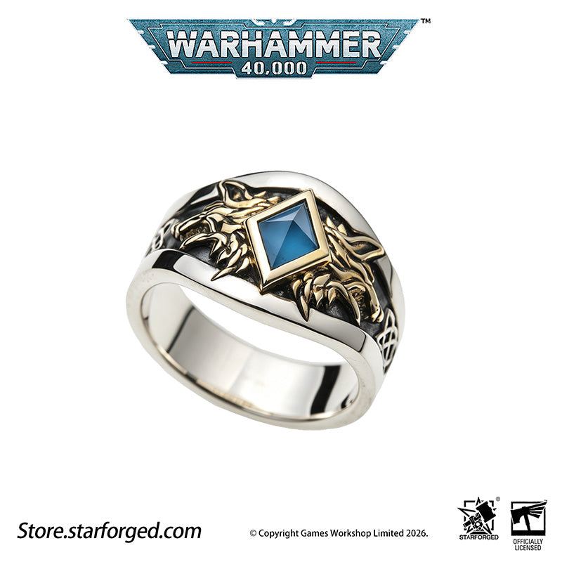 Warhammer 40K Space Wolves Ring of Leman Russ Wolf King Memorial Ring Starforged
