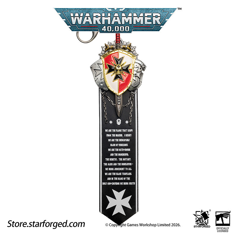 Starforged Black Templars Sword Brethren Crusade Shield Warhammer 40K Brooch Pin Badge