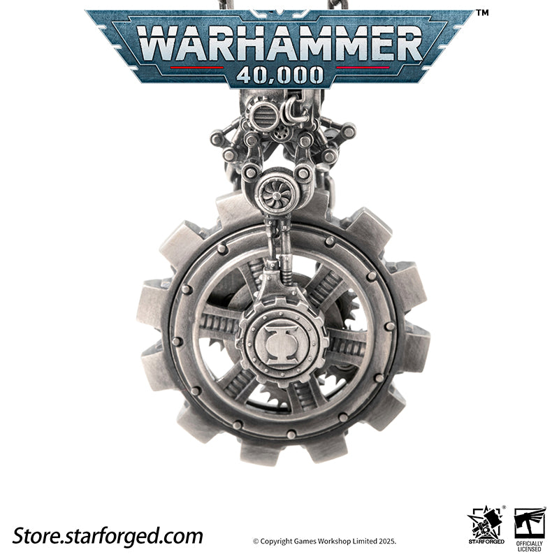 Starforged Warhammer 40K Adeptus Mechanicus Phylactery of the Pious Necklace Men's Jewelry Accessories In the Warhammer universe, the most skilled masters of machine spirit manipulation are the Adeptus Mechanicus, whose headquarters reside on Mars. This red world holds the technological and industrial lifeline of the human Imperium. In the dark, distant future, the vast majority of military and civilian products are manufactured under the supervision of the Tech-Priests of the Machine God.The members of the