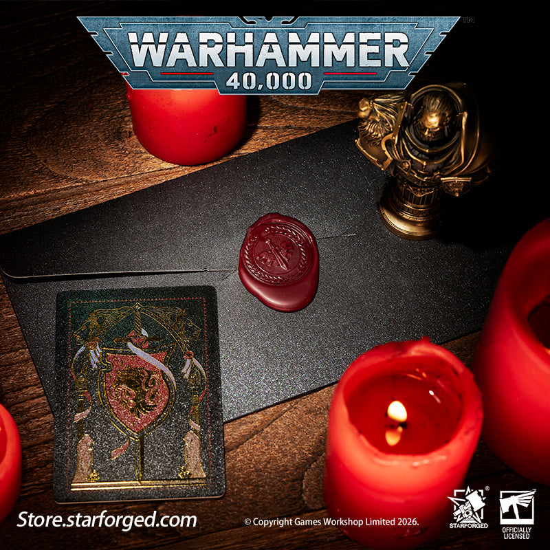 Starforged Warhammer 40K Dark Angel  Lion El'Jonson Bronze Bust Seal Wax  & Coin Set Other