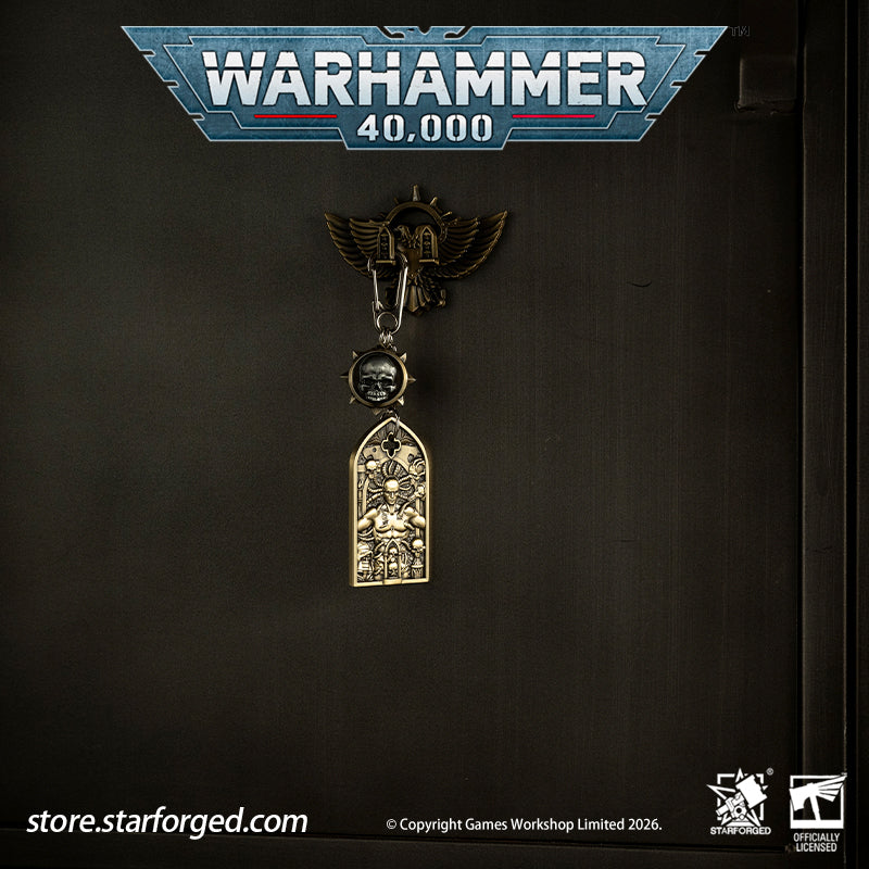 STARFORGED Warhammer 40K Space Marines Adeptus Astartes The Process of Initiation Keyring | Warhammer Gifts | Warhammer Accessories Adeptus Astartes The Process of Initiation Keyring：Aspirant Space Marines undergo rigorous trials and extensive surgical enhancement to forge them into the defenders of humanity - but finding your keys should never be an arduous task with this stunning Adeptus Astartes themed keyring. 