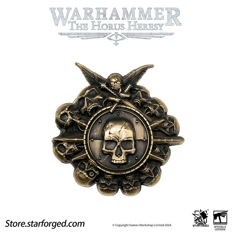 Starforged Warhammer Horus Heresy Burning  Galaxy Legion Insignia Pin Badge Brooch 30K Men's Jewelry