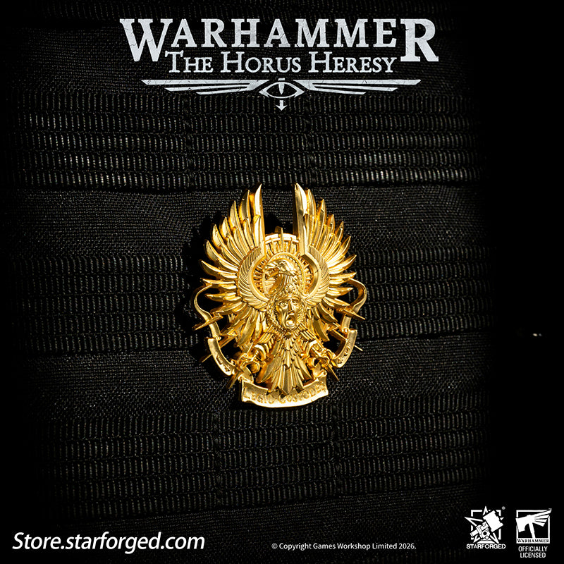 Starforged Warhammer 30K Legio Custodes Guilded Armourial Pin Badge Men's Fashion Jewelry In the ten millennia preceding the Indomitus Crusade, the Custodes rarely left the palace they had sworn to guard in organized formations. Yet after the opening of the Great Rift, the Golden Host once again marched to the most critical battlefields across the galaxy. When they deploy, the Ten Thousand become the manifested glory of Terra, extending the Emperor's will as His own hands.The Custodes decide who may enter t