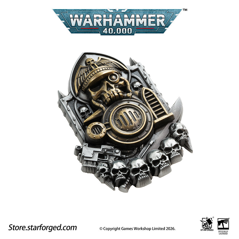 Starforged Warhammer 40K Astra Militarum Scroll Seal (Armageddon “Old One Eye” Honor Badge) Men's Fashion Accessories Armageddon is burning  The endless hordes of Orks press in without cease, and the defenders of the Imperium stand on the brink of collapse. Only one man could pull this world back from the fate of annihilation.  The Second War for Armageddon was a massive WAAAGH! launched by the Ork Warlord Ghazghkull Mag Uruk Thraka. Imperial command faltered under poor leadership